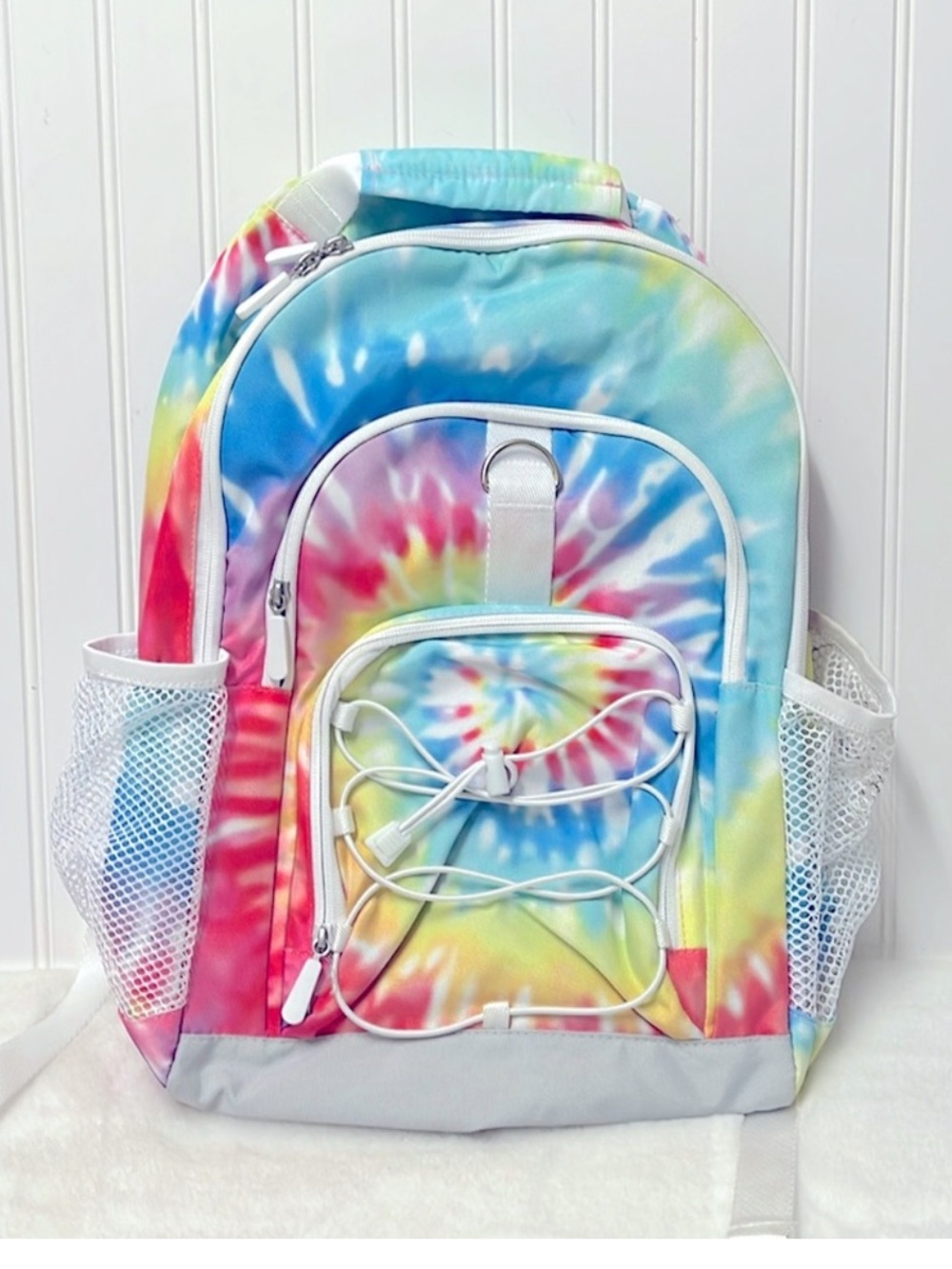 Pottery Barn gear up rainbow tie dye large backpack